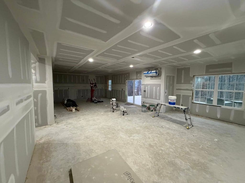 Drywall project completed by Powerhouse Contracting